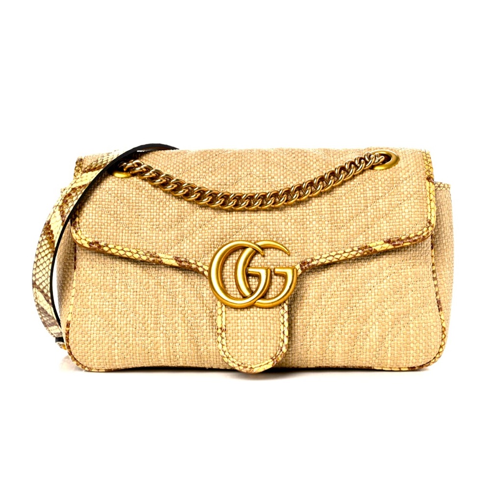 Gucci Raffia Elaphe matelasse shoulder bag